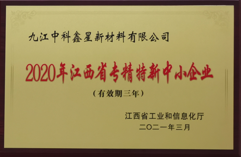 2020年江西省專精特新中小企業(yè)