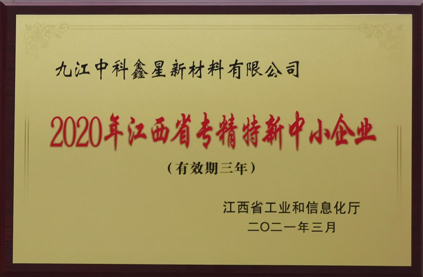 2020年江西省專精特新中小企業(yè)